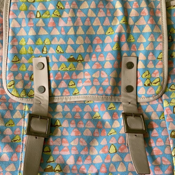 Massimo Patterned Canvas Backpack - Picture 5 of 6